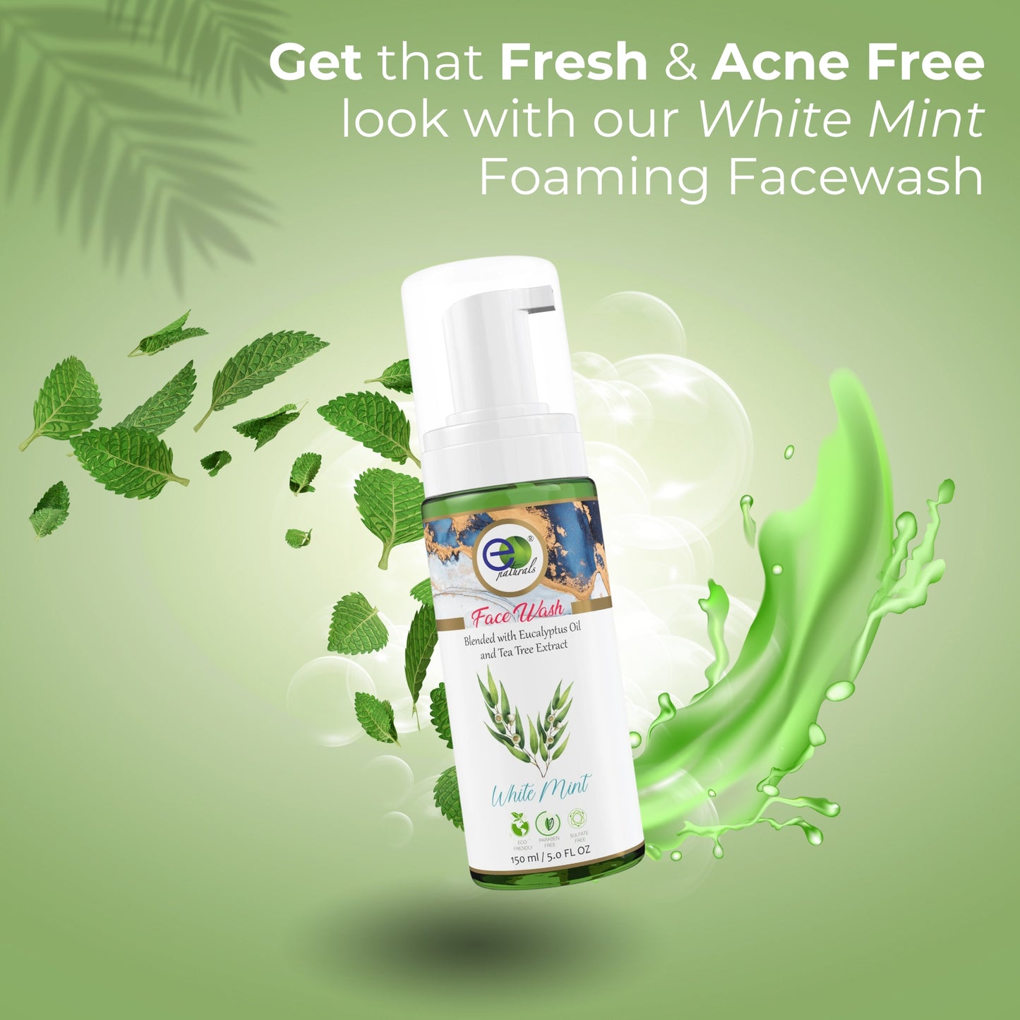 White Mint Foaming Face Wash-150ml