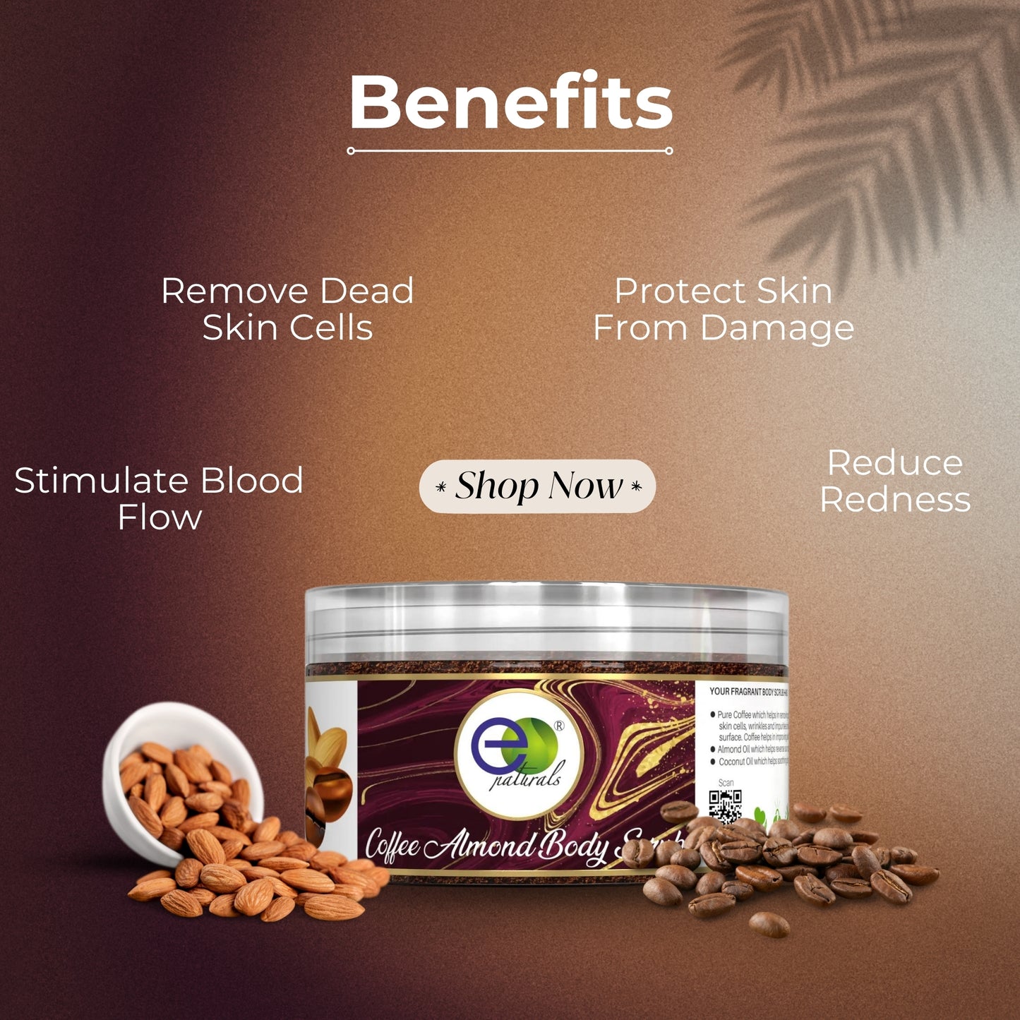 Pure Coffee Almond Body Scrub (100g)
