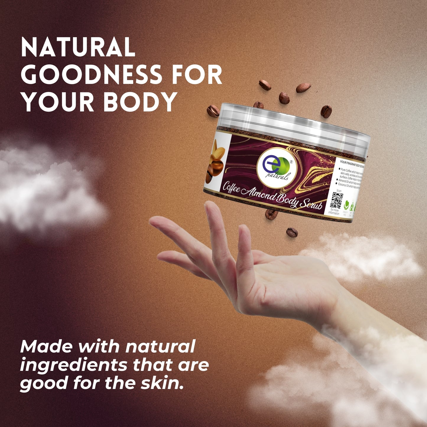 Pure Coffee Almond Body Scrub (100g)