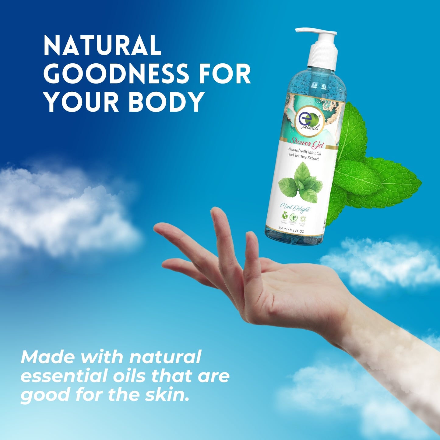 Mint Delight Shower Gel with Free Loofah (250ml)