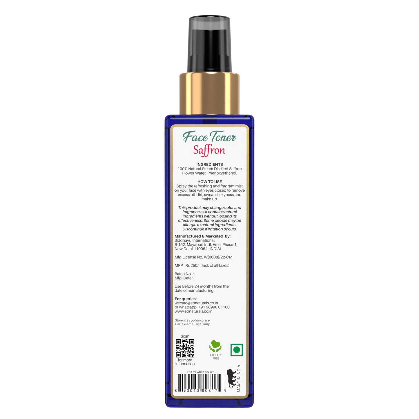 Saffron Face Toner-200ml
