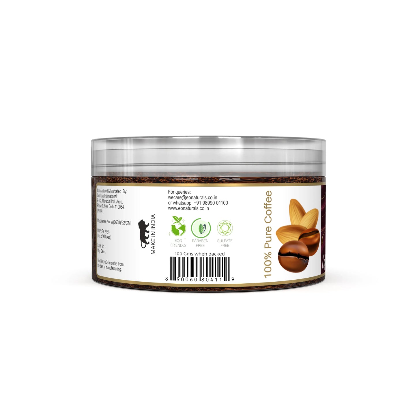 Pure Coffee Almond Body Scrub (100g)