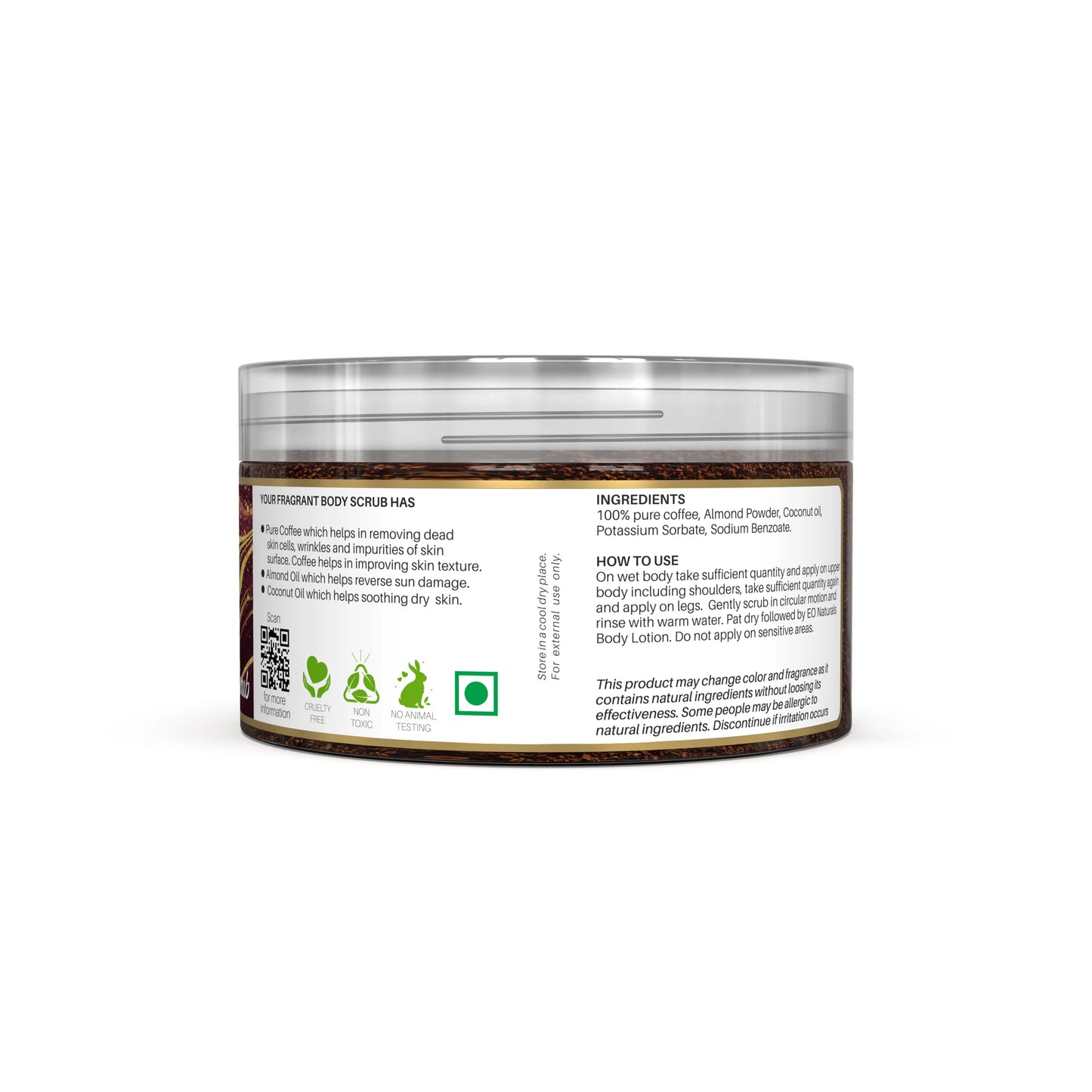 Pure Coffee Almond Body Scrub (100g)