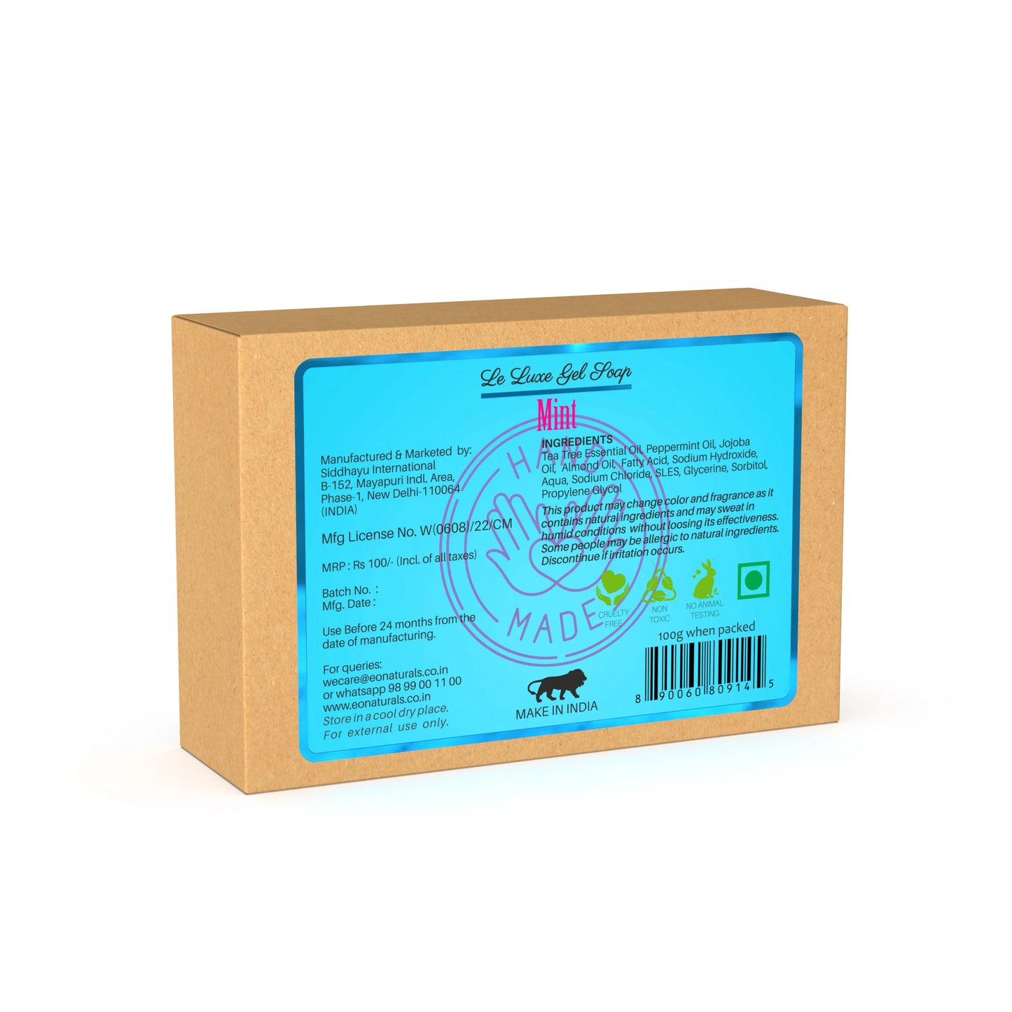 Mint Le Luxe Gel Soap (pack of 3)