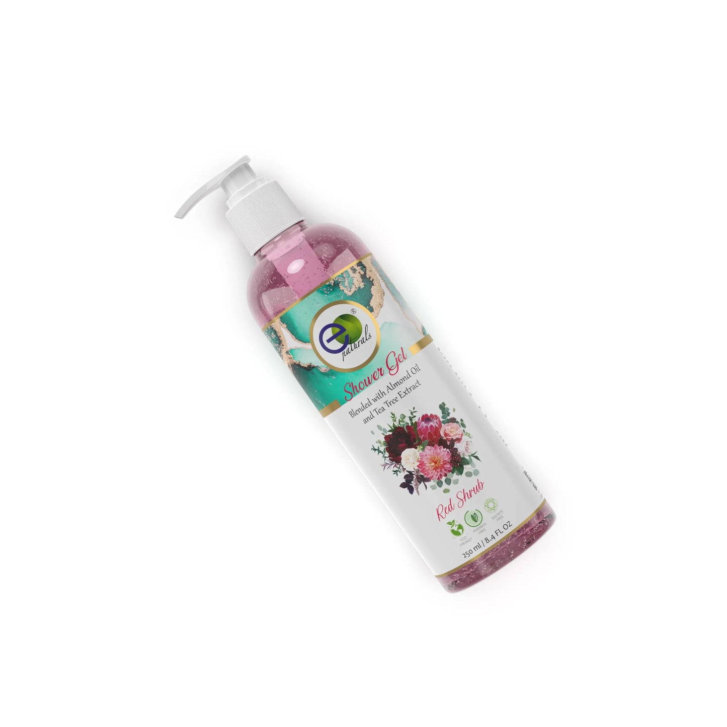Red Shrub Shower Gel with Free Loofah (250ml)