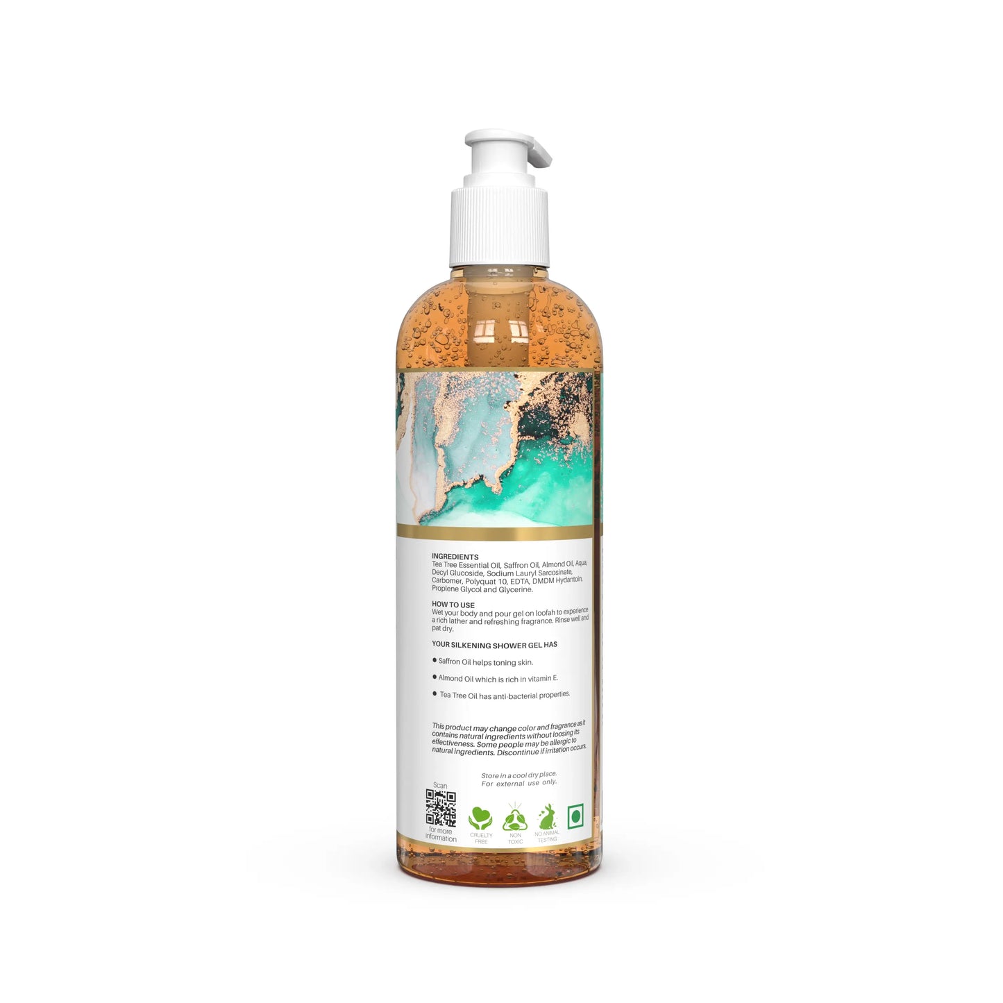 Zafran Shower Gel with Free Loofah (250ml)