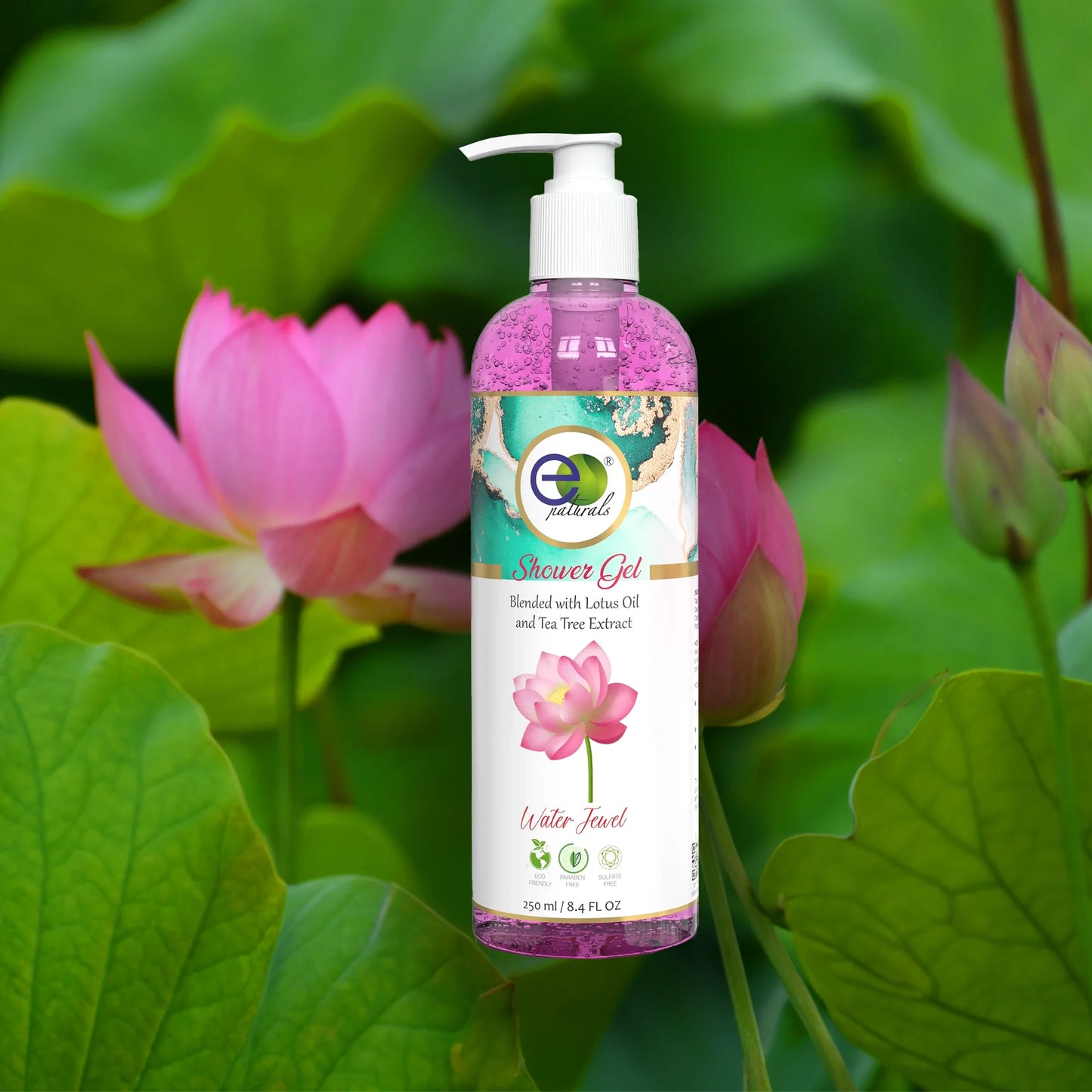 Water Jewel Shower Gel with Free Loofah (250ml)